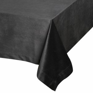 Obrus Welwetowy Glamour MELINDA 140×180 cm Czarny 723920