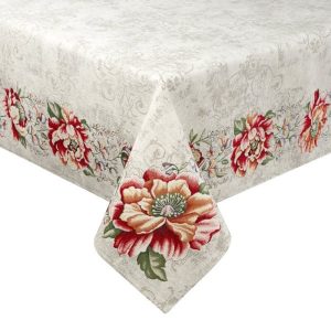 Obrus z gobeliny w kwiaty FLOW 140X180 naturalny 1021245 Obrus z gobeliny w kwiaty FLOW 140X180 naturalny 1021245