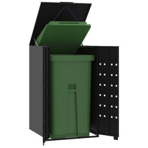 Obudowa Na Kosz Na Śmieci, Pojedyncza, Czarna, 69X79X117 Cm 310314 Obudowa Na Kosz Na Śmieci, Pojedyncza, Czarna, 69X79X117 Cm 310314
