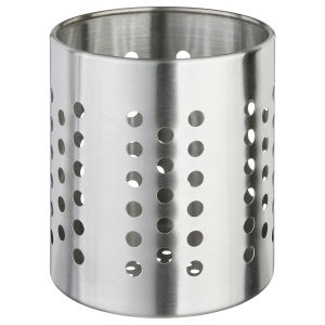 Ociekacz na sztućce ze stali nierdzewnej perforowany srebrny 13,8 cm 1064272 Ociekacz na sztućce ze stali nierdzewnej perforowany srebrny 13,8 cm 1064272