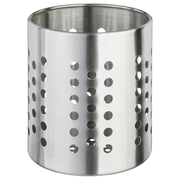 Ociekacz na sztućce ze stali nierdzewnej perforowany srebrny 13,8 cm 1064272