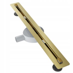 Odpływ liniowy pod płytkę 90 cm stal syfon Luno złoty 346054 Odpływ liniowy pod płytkę 90 cm stal syfon Luno złoty 346054