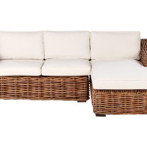 Ogrodowa sofa rattanowa z poduszkami 305189