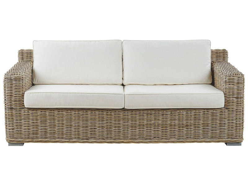 Ogrodowa sofa rattanowa z poduszkami 572138