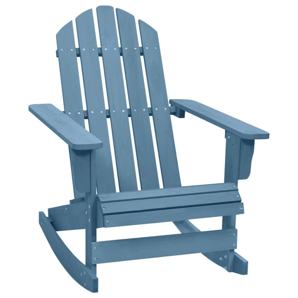 Ogrodowy fotel bujany Adirondack drewno jodłowe niebieskie 936806