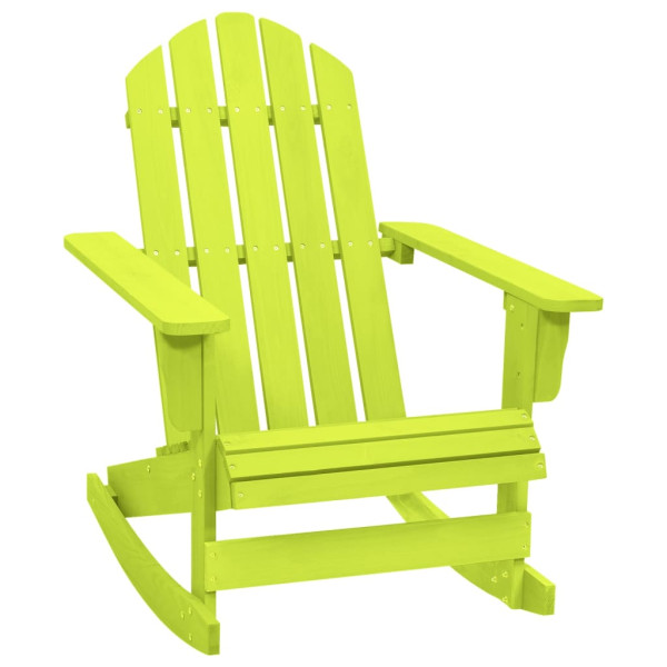 Ogrodowy fotel bujany Adirondack lite drewno jodłowe zielone 936786