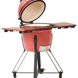 Ogrodowy grill węglowy ceramiczny 57 cm czerwony 806209 Ogrodowy grill węglowy ceramiczny 57 cm czerwony 806209