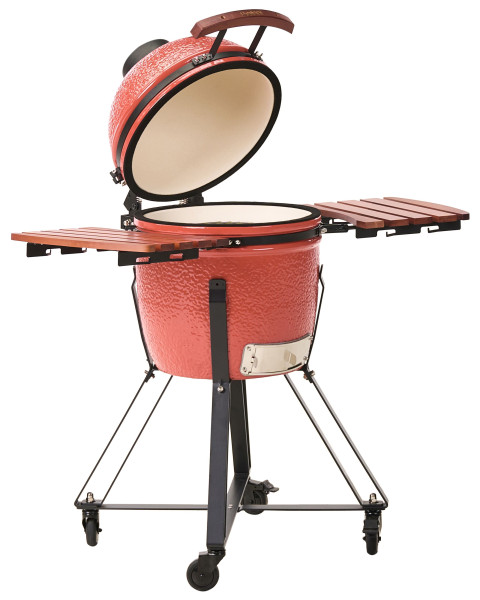 Ogrodowy grill węglowy ceramiczny 57 cm czerwony 806209