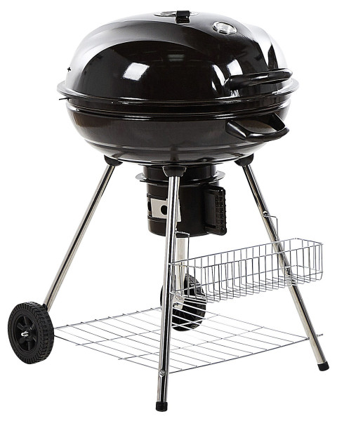 Ogrodowy grill węglowy z termometrem ma kółkach 305688