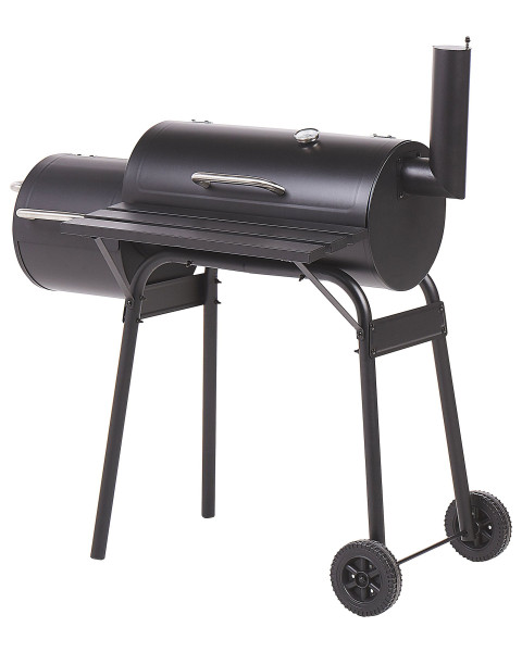 Ogrodowy grill węglowy z wędzarnią ma kółkach 305689