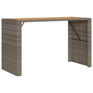 Ogrodowy stół barowy z akacjowym blatem, szary, 185x80x110 cm 630619 Ogrodowy stół barowy z akacjowym blatem, szary, 185x80x110 cm 630619