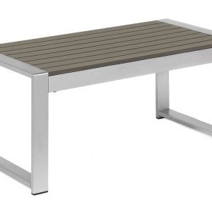 Ogrodowy stolik kawowy 90 x 50 cm ciemnoszary 66043 Ogrodowy stolik kawowy 90 x 50 cm ciemnoszary 66043