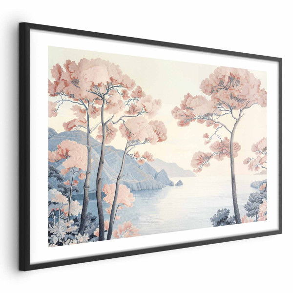 Plakat Ocean i drzewa 30x21 cm 579984
