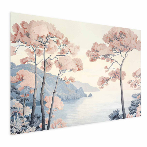 Plakat Ocean i drzewa 30x21 cm 589340
