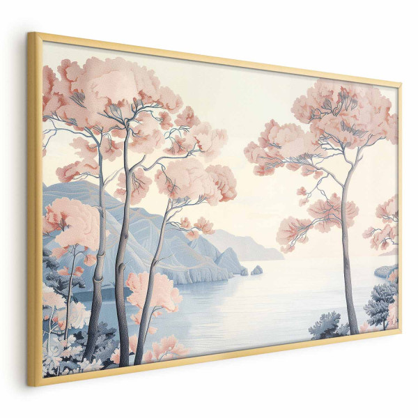 Plakat Ocean i drzewa 60x40 cm 584900