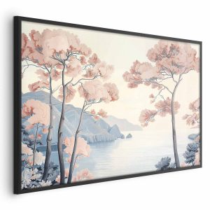 Plakat Ocean i drzewa 60×40 cm 580719