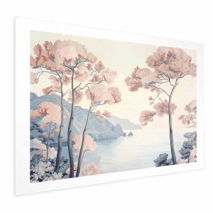 Plakat Ocean i drzewa 90×60 cm 584114