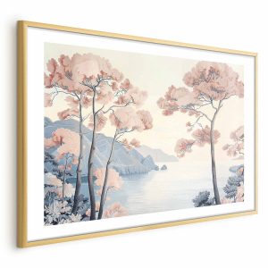 Plakat Ocean i drzewa 90×60 cm 581420