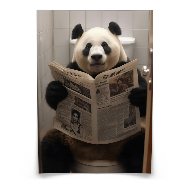 Plakat Panda w toalecie 20x30cm 991929