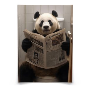 Plakat Panda w toalecie 50x70cm 991890