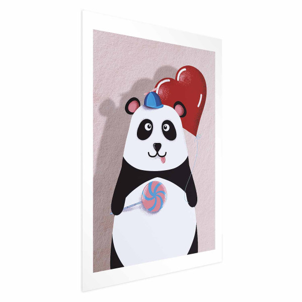 Plakat Panda z balonikiem 21x30 cm 579816