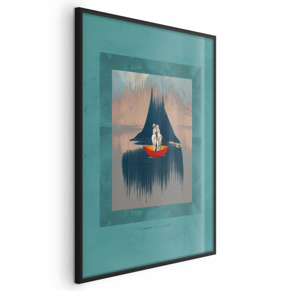 Plakat Para na łodzi 21x30 cm 579481
