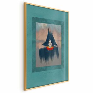 Plakat Para na łodzi 21×30 cm 577844 Plakat Para na łodzi 21×30 cm 577844