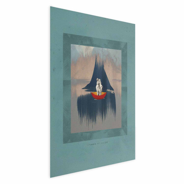Plakat Para na łodzi 29,7x42 cm 578509