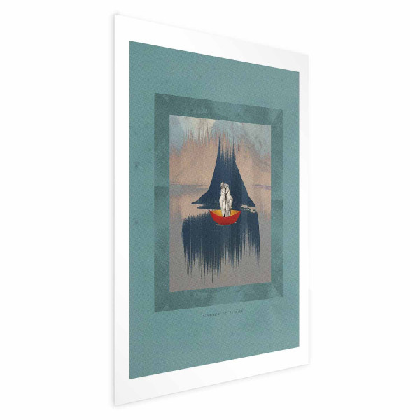 Plakat Para na łodzi 60x90 cm 580595