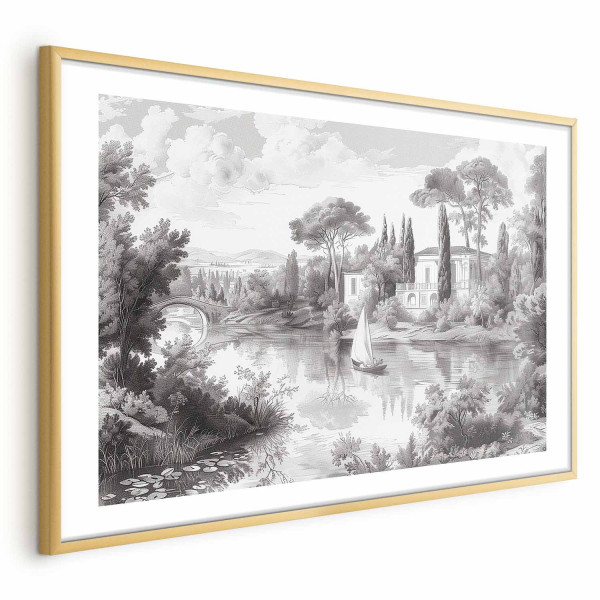 Plakat Pejzaż vintage 30x21 cm 585213