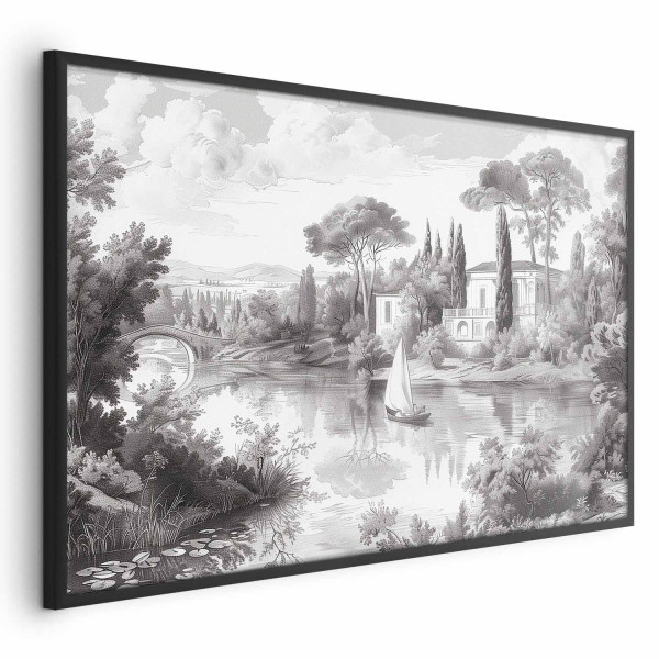 Plakat Pejzaż vintage 30x21 cm 589229