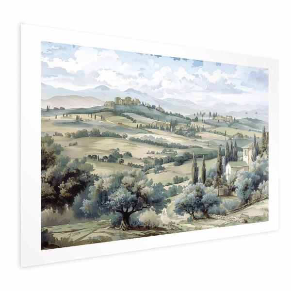 Plakat Pejzaż z polami 30x21 cm 582981