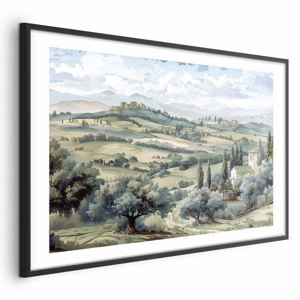 Plakat Pejzaż z polami 42x29,7 cm 584320