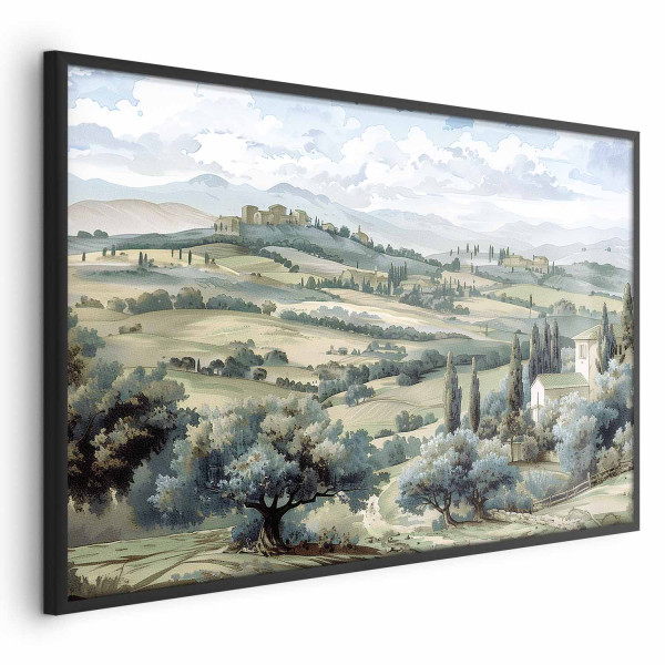 Plakat Pejzaż z polami 60x40 cm 580238