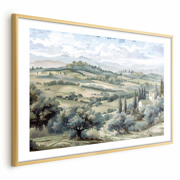 Plakat Pejzaż z polami 90x60 cm 580216