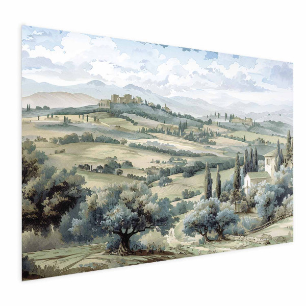Plakat Pejzaż z polami 90x60 cm 589365