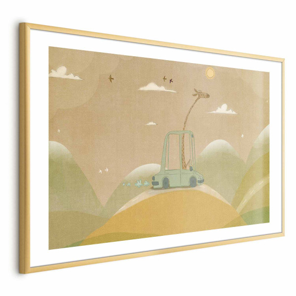 Plakat Podróżująca żyrafa 30x21 cm 587048