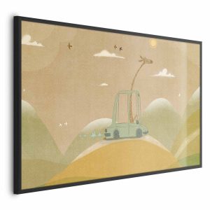 Plakat Podróżująca żyrafa 42×29,7 cm 590121 Plakat Podróżująca żyrafa 42×29,7 cm 590121