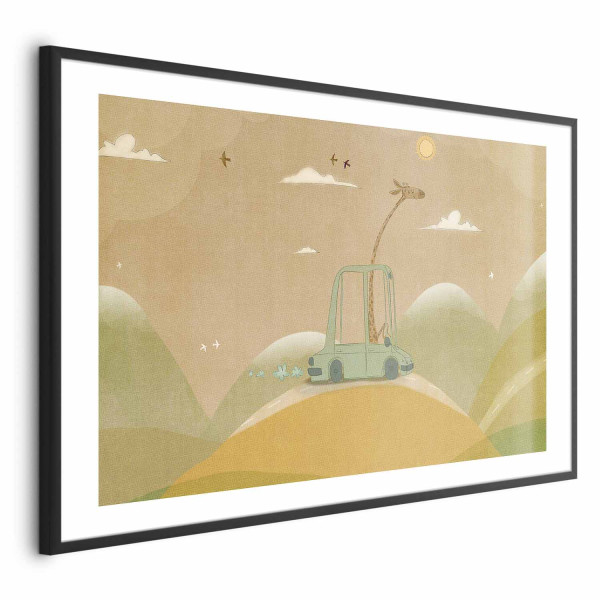 Plakat Podróżująca żyrafa 90x60 cm 587081