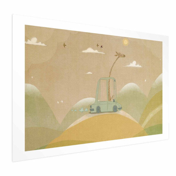 Plakat Podróżująca żyrafa 90x60 cm 578221