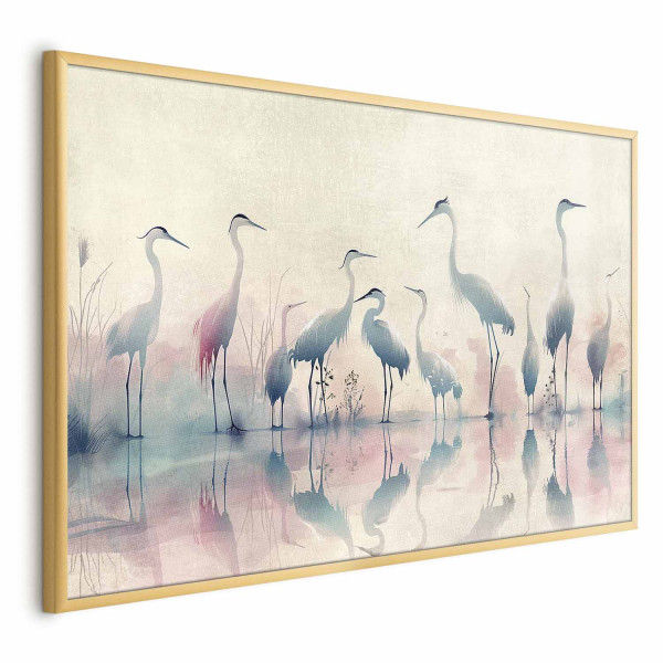 Plakat Ptaki nad jeziorem 60x40 cm 577089
