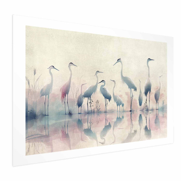 Plakat Ptaki nad jeziorem 90x60 cm 582261