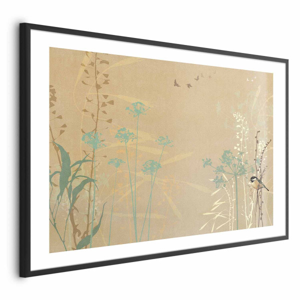 Plakat Ptaszek na łące 42x29,7 cm 577387