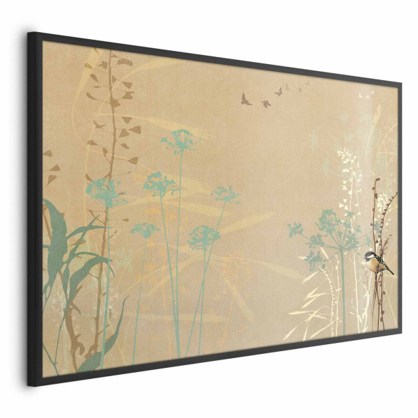 Plakat Ptaszek na łące 90x60 cm 583137