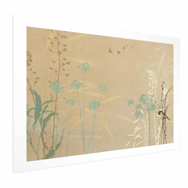 Plakat Ptaszek na łące 90x60 cm 590383