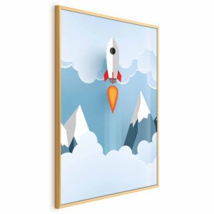 Plakat Rakieta w chmurach 21×30 cm 578002 Plakat Rakieta w chmurach 21×30 cm 578002