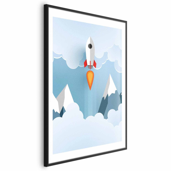 Plakat Rakieta w chmurach 29,7x42 cm 587688