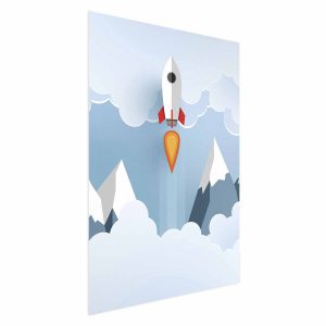 Plakat Rakieta w chmurach 60×90 cm 590954 Plakat Rakieta w chmurach 60×90 cm 590954