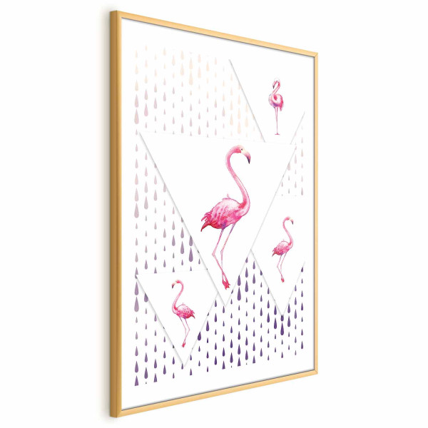 Plakat Rodzina flamingów 21x30 cm 590398