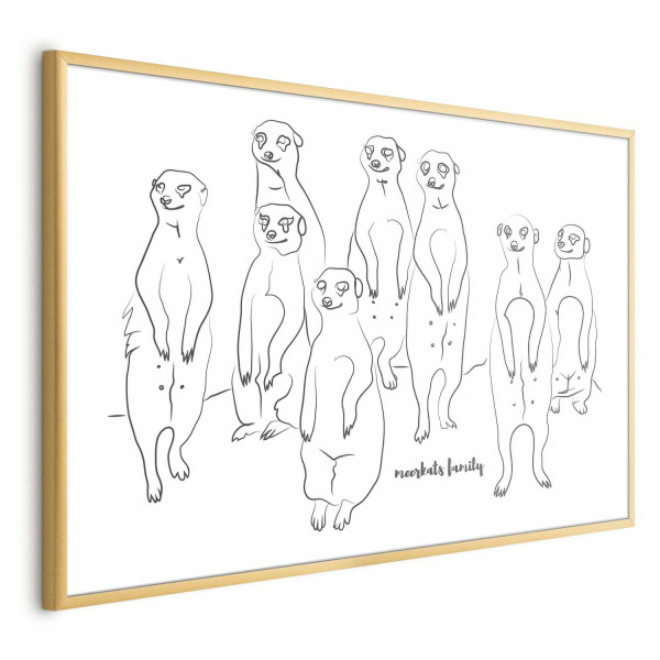 Plakat Rodzina surykatek 30x21 cm 580681